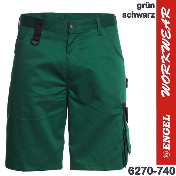 Light Shorts, ENGEL Workwear, 6270-740, gruen-schwarz