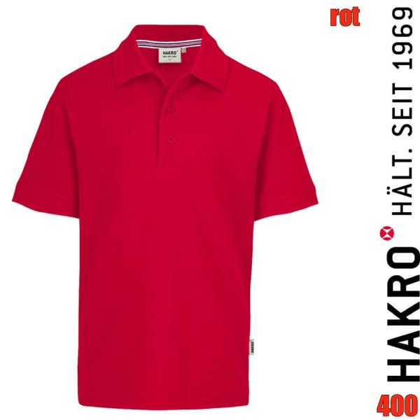 NO. 400 Hakro Kinder Poloshirt Classic, rot