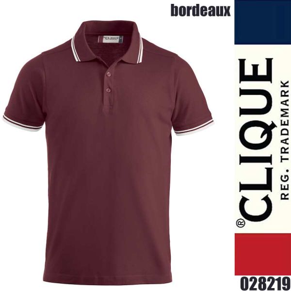 Amarillo modisches Polo, mit Kontrast - Clique - 028219, bordeaux