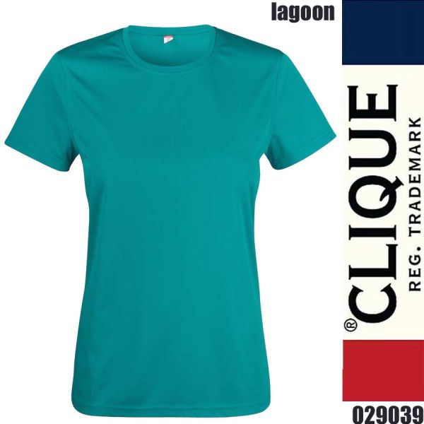 Basic Active-T Ladies, T-Shirt Damen, Clique - 029039, lagoon
