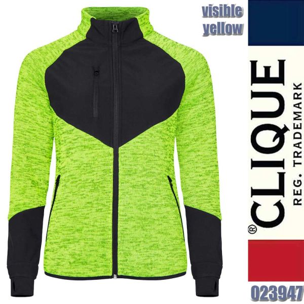 Haines Lady warme Damen Strickfleecejacke, Clique - 023947, visible yellow