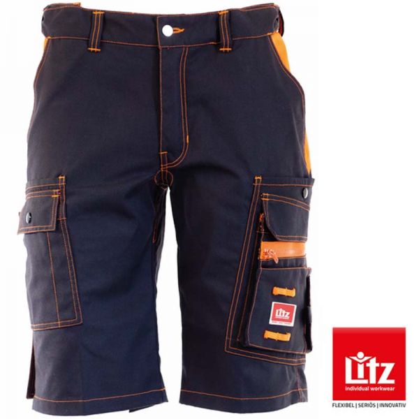 Bermudas Shorts Sport - schwarz-orange - LITZ - Workwear 