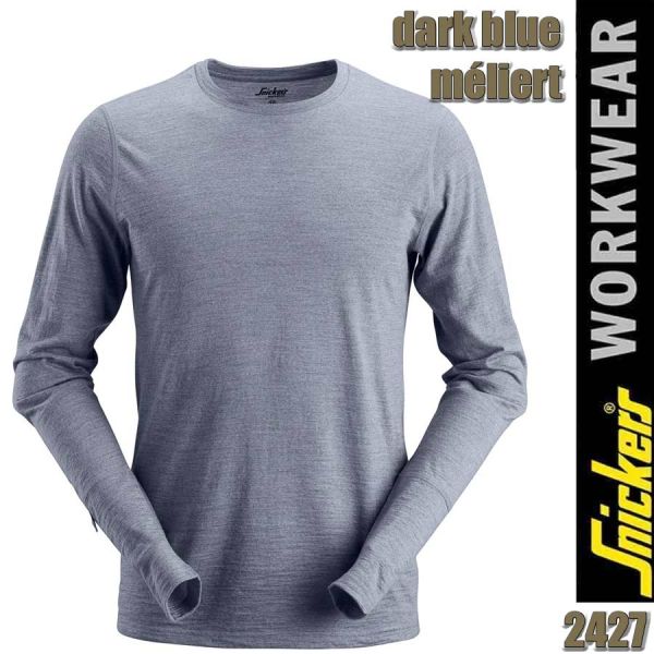 Wolle-Langarm-T-Shirt, Snickers Workwear - 2427
