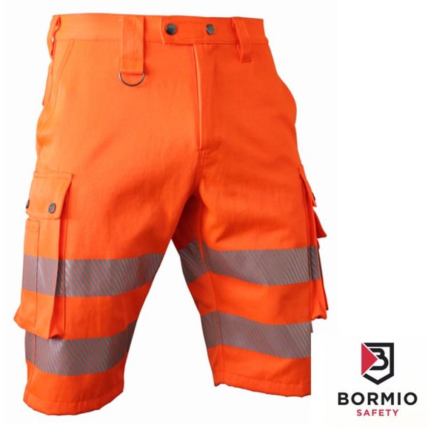 Arbeitsshorts, BORMIO Titlis, warnorange, EN20471