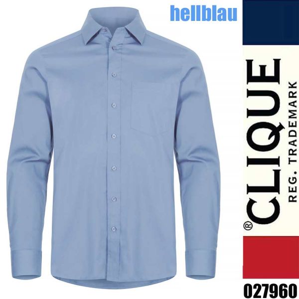 Stretch Shirt LS, Hemd, Clique - 027960, hellblau