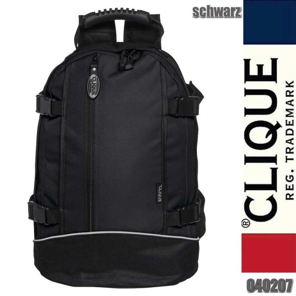Backpack II sportlicher Rucksack, Clique - 040207, schwarz
