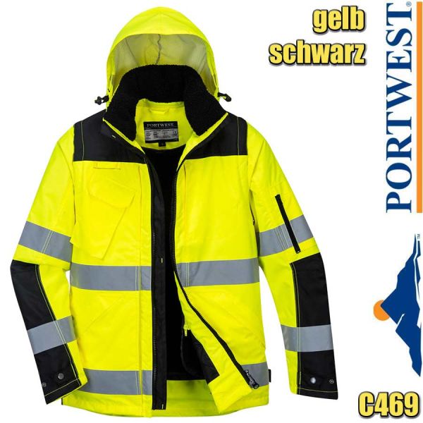 Warnschutz Pro 3-in-1 Kontrast Winterjacke, PORTWEST