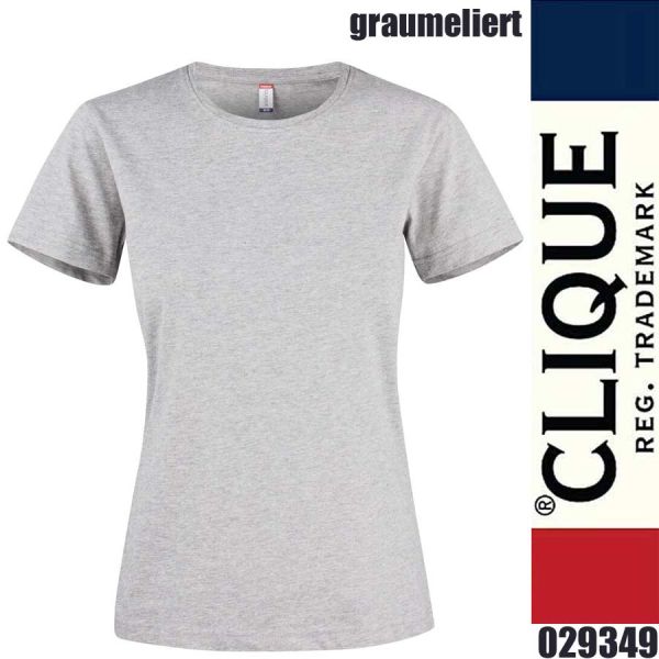 Premium Fashion-T Ladies, T-Shirt rundhals Damen, Clique - 029349, graumeliert