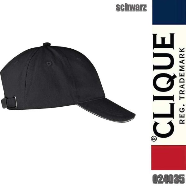 Davis Kappe mit verstärktem Schirm, Clique - 024035, schwarz