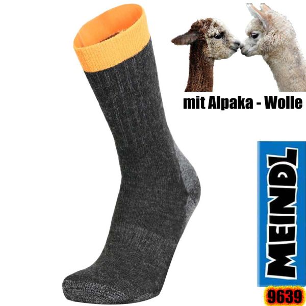 Socken mit Alpaka Wolle, MEINDL, 9639