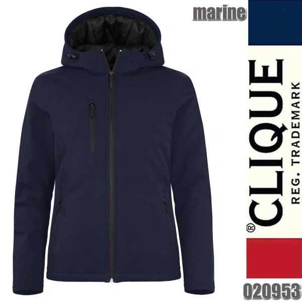 Padded Hoody Softshell Lady mit Kapuze, Clique - 020953, marine