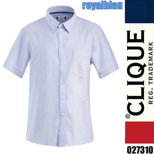 Cambridge, Kurzarm Oxford Hemd, Clique - 027310, royalblau