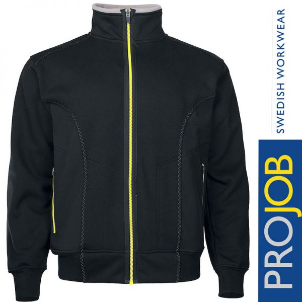 SWEATSHIRT JACKE MIT KONTRAST REISSVERSCHLUSS, PRO JOB 2121