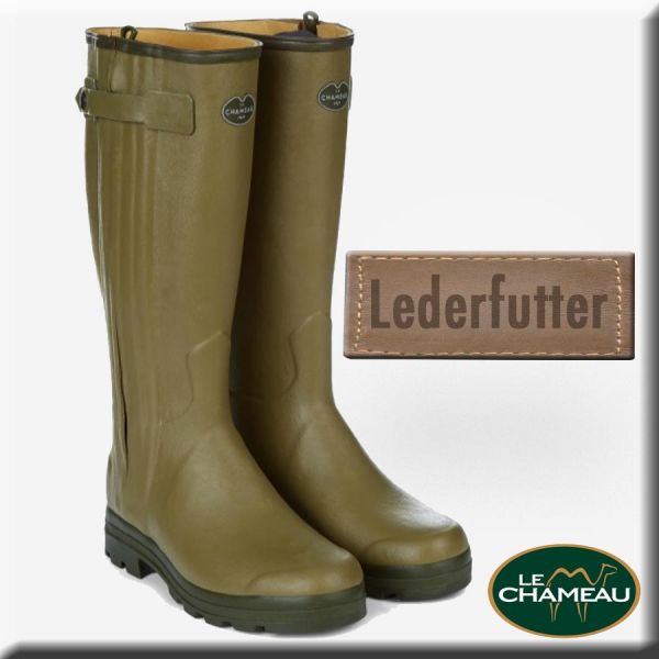 LE CHAMEAU, Chasseur Men vert, Gummi-Lederstiefel, BCB1178