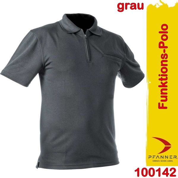 Funktions-Polo-Shirt, 37.5 Cocona Technologie, Pfanner, 100142, grau