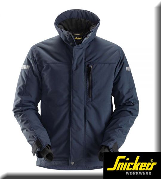 1102 Allround Work 37.5 wasserdichte und isolierende Arbeitsjacke, EN343, SNICKERS, navy, schwarz