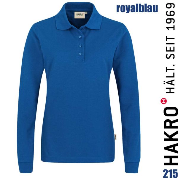 NO. 215 Hakro Damen Longsleeve-Poloshirt Mikralinar