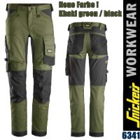 Snickers Workwear, 6341, AllroundWork, Stretch Arbeitshose, NEUHEIT!, khaki green, black Snickers Workwear, 6341, AllroundWork, Stretch Arbeitshose, NEUHEIT!, khaki green, black