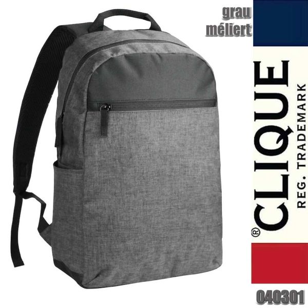 Melange Daypack Alltagsrucksack, Grey Melange, Clique - 040301