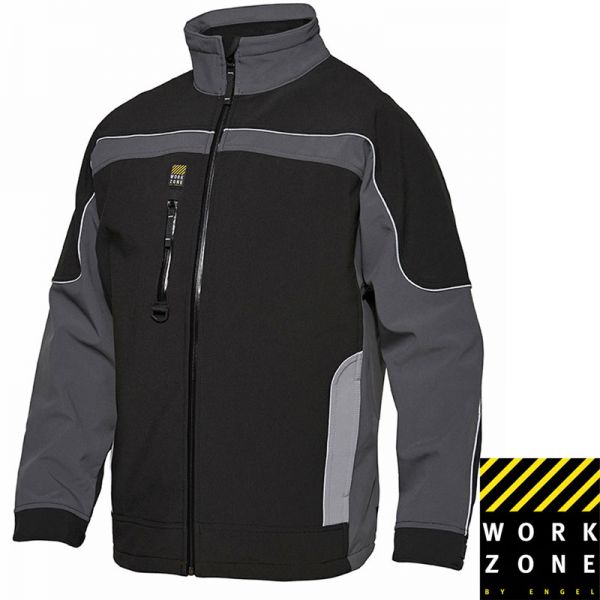 Softshelljacke - Workzone by Engel schwarz-grau-0223