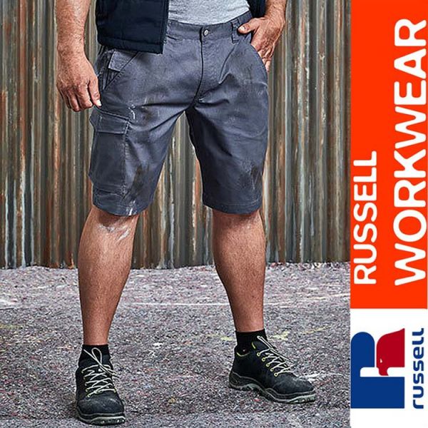 Workwear Polycotton Twill Shorts, Russel - Z002