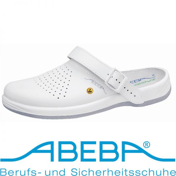 ABEBA Clog 35600 - weiss - perforiert-ESD