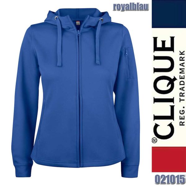 Basic Active Hoody Full Zip Ladies, Sweatjacke - Clique - 021015, royalblau