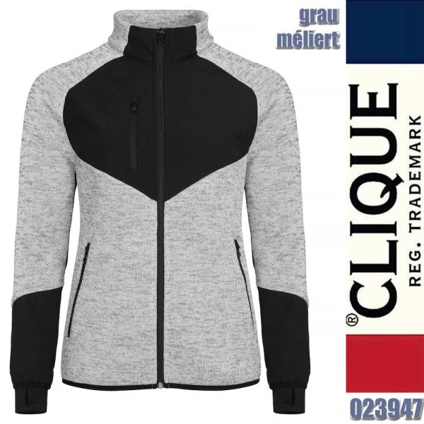 Haines Lady warme Damen Strickfleecejacke, Clique - 023947, grau meliert