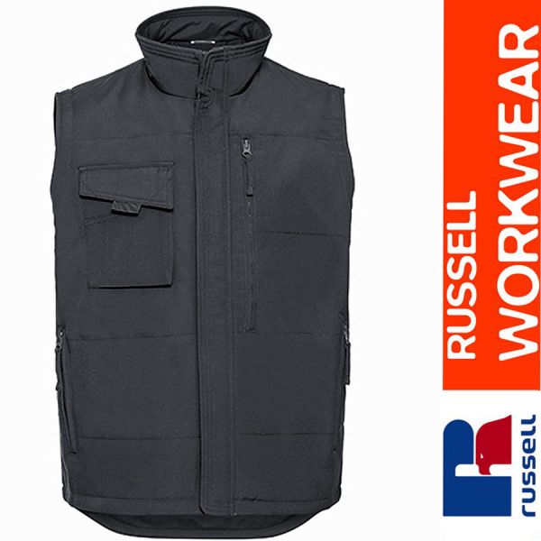 Heavy Duty Workwear Gilet, Russel - Z014-convoy grey