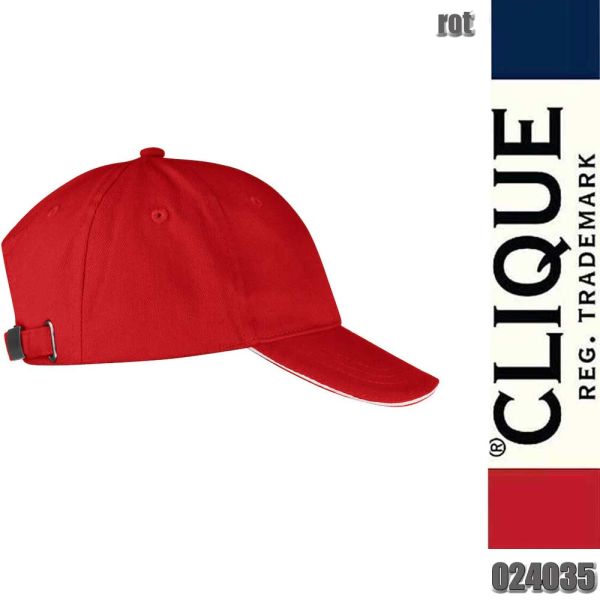 Davis Kappe mit verstärktem Schirm, Clique - 024035, rot