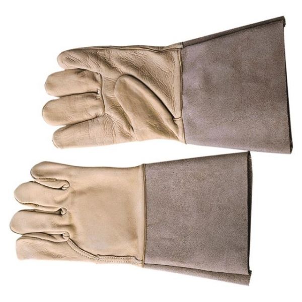 Schweisserhandschuh 5-Finger mit Stulpe aus erstklassigem Soft Narbenleder